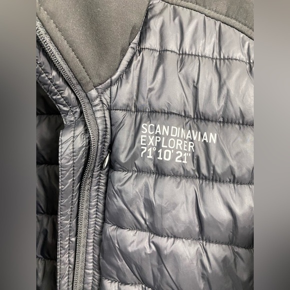 Scandinavian Explorer Black quilter Puffer Full Zip Nylon Coat Women’s Small - Picture 10 of 12